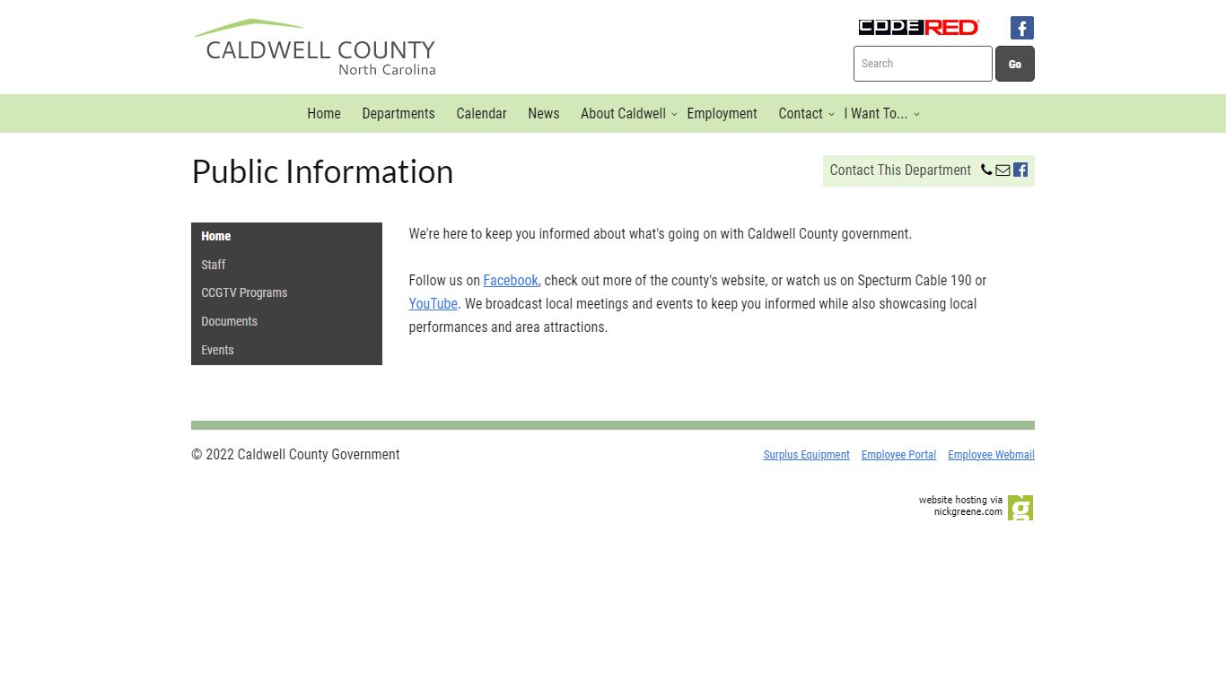 Public Information - Caldwell County, NC