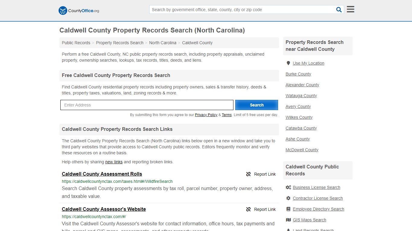 Caldwell County Property Records Search (North Carolina) - County Office